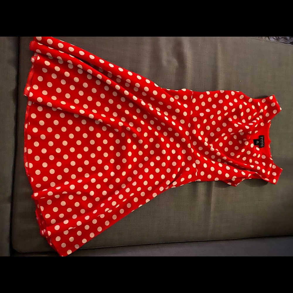 Red & White Polka dot dress